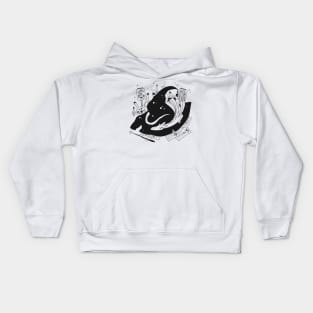 Dragon on a witch's hat Kids Hoodie